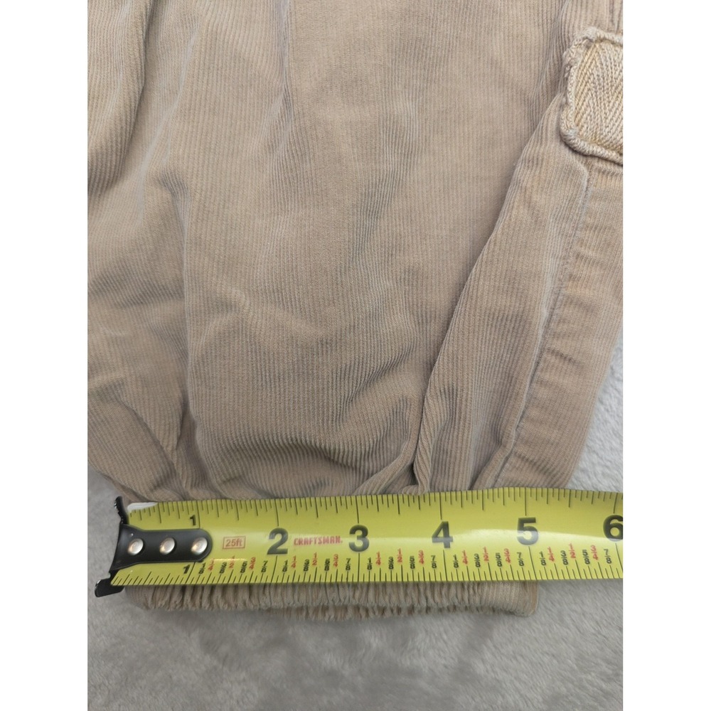 American Eagle Pants Womens 8 Beige Jogger Cargo Corduroy Elastic‎ Y2K Baggy - Picture 9 of 13